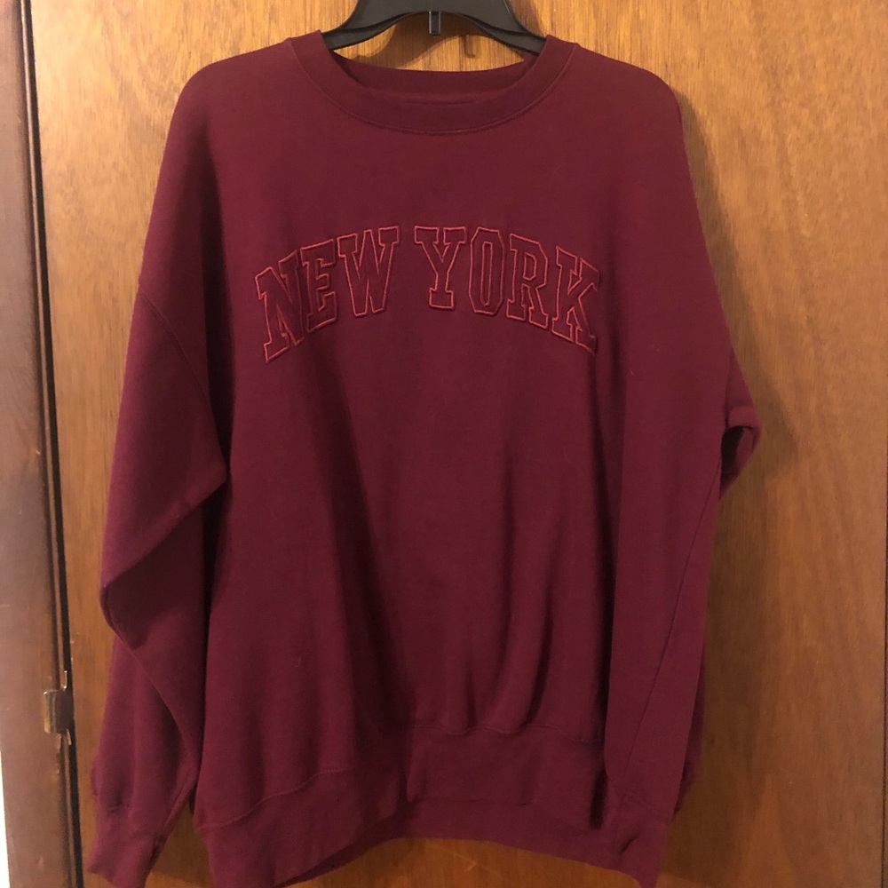Burgundy sweatshirt